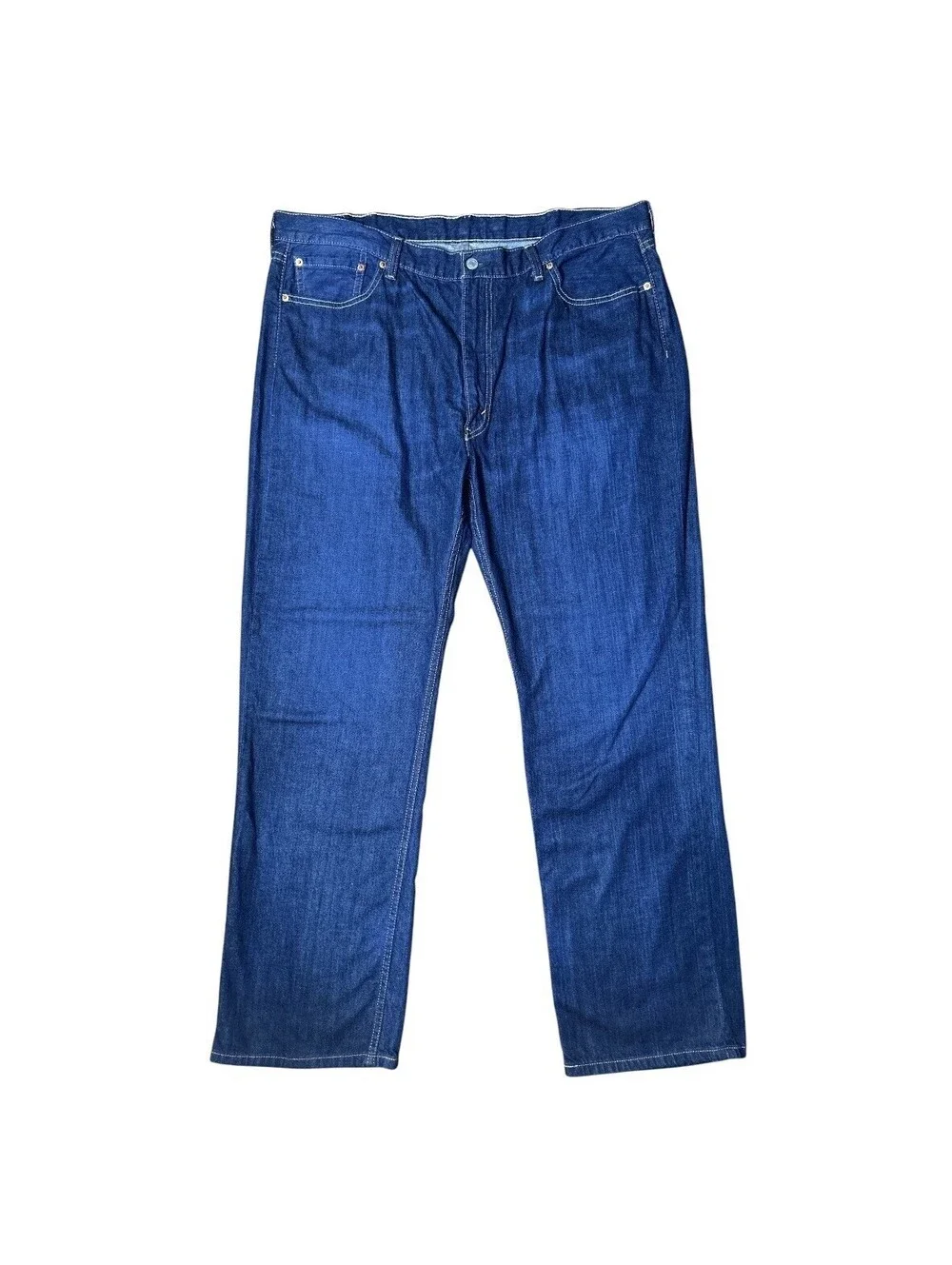 Levi’s 515 Mens 42x32 Denim Blue Medium Wash Jeans Stretch Straight Leg 5 Pocket